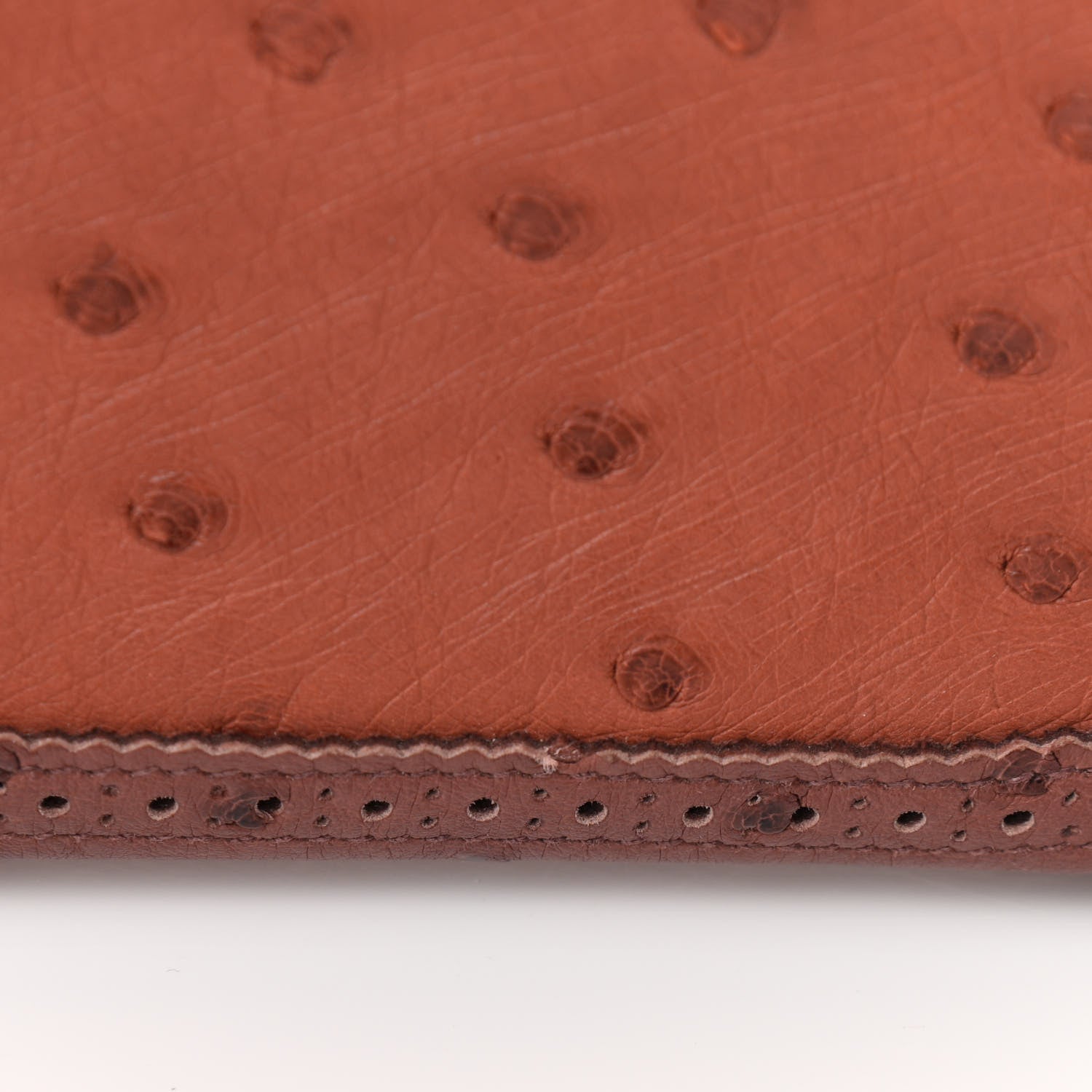 Hermes Ostrich Ghillies Birkin 30 Brique Rouge H 15 of 16