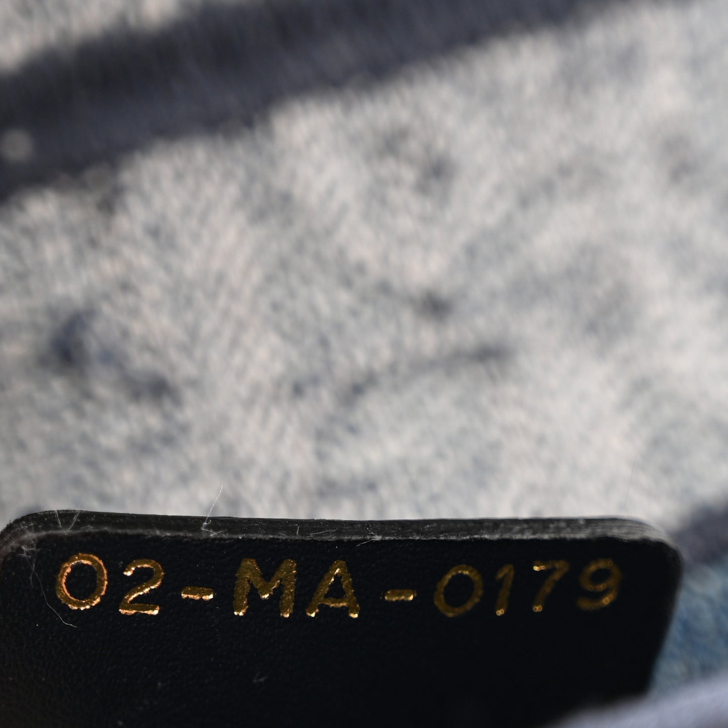 Oblique Embroidered Saddle Bag Denim Blue
