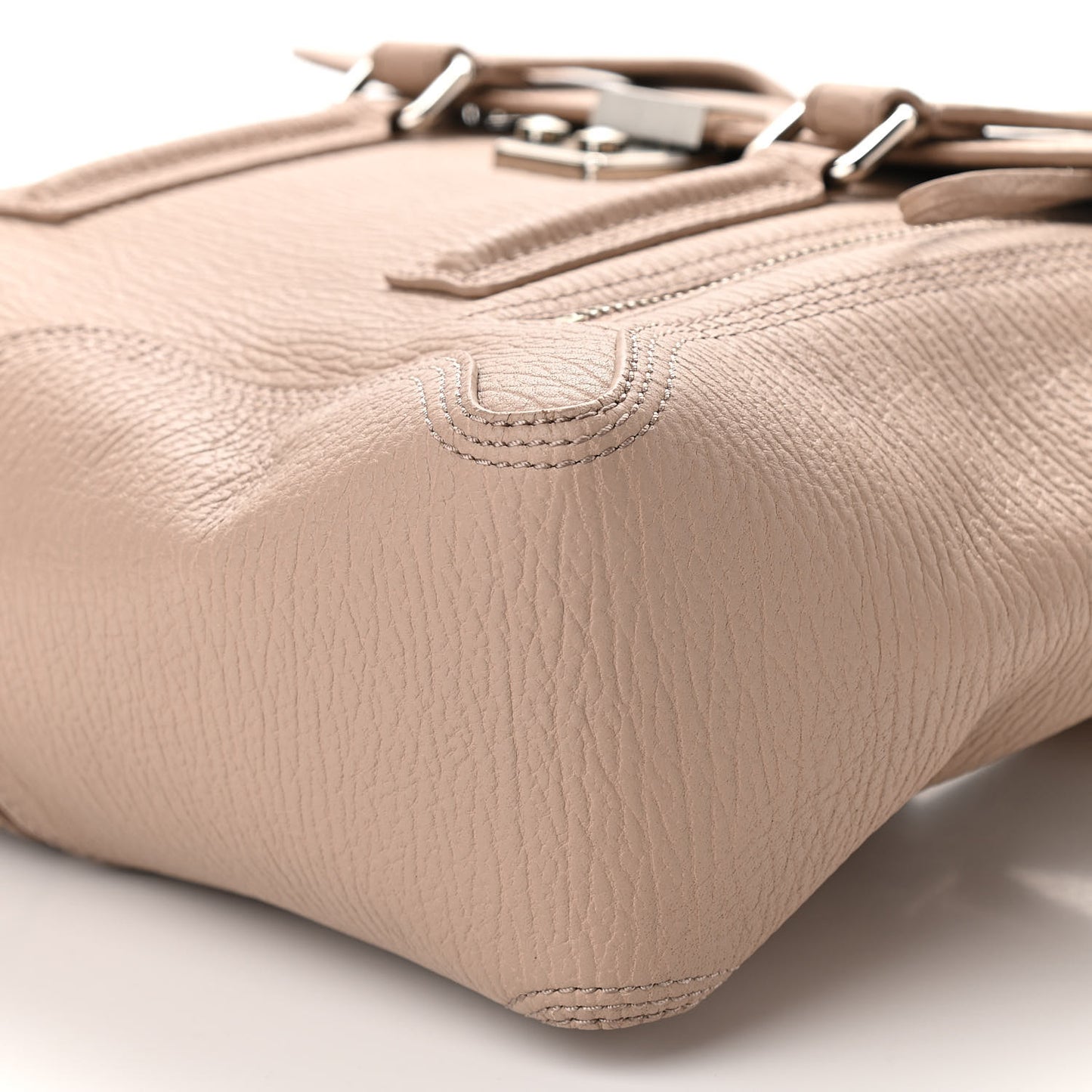 Textured Calfskin Medium Pashli Satchel Khaki