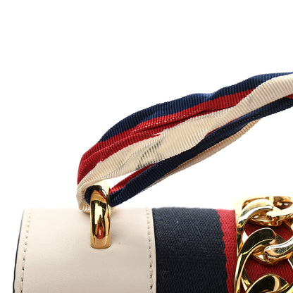 Gucci Calfskin Mini Sylvie Chain Shoulder Bag White 14 of 14
