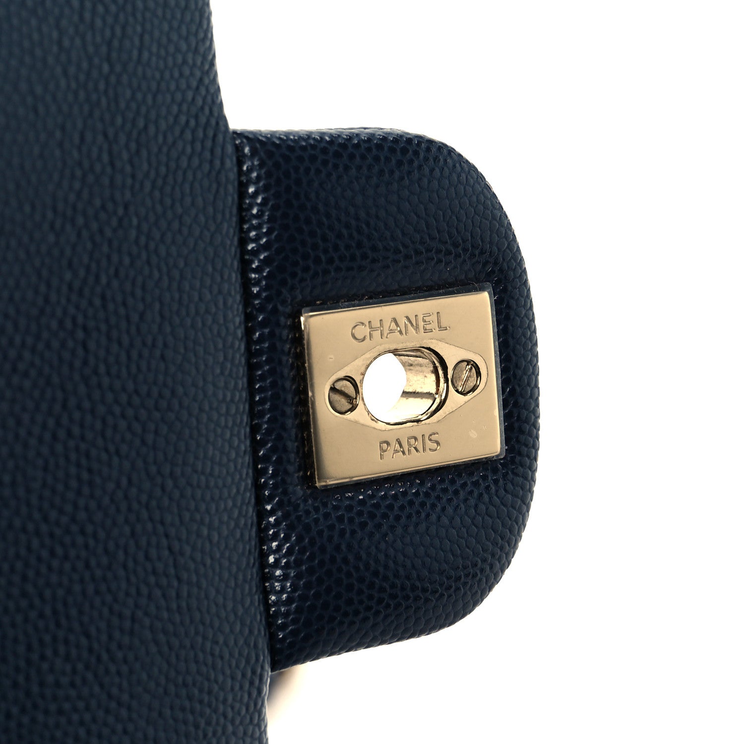 Chanel Caviar Quilted Retro Twist Top Handle Flap Navy 7 of 11