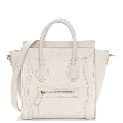 Celine Goatskin Nano Luggage White 1 of 10