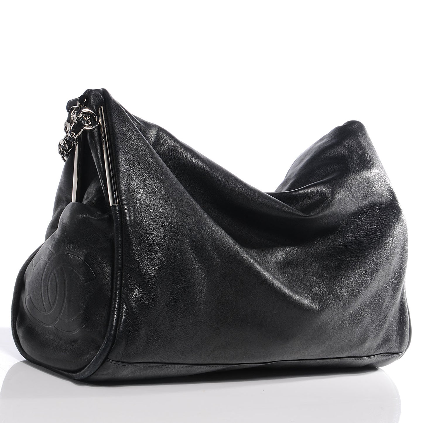 Lambskin Large Ultimate Soft Shoulder Bag Black