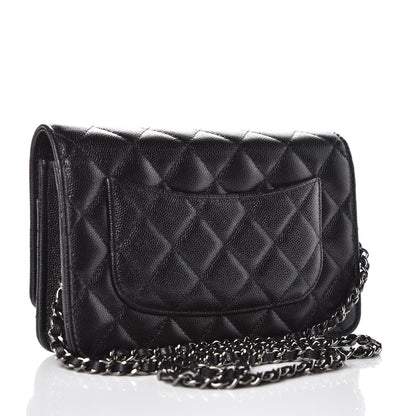 Chanel Caviar Quilted Wallet On Chain WOC Black 3 of 9