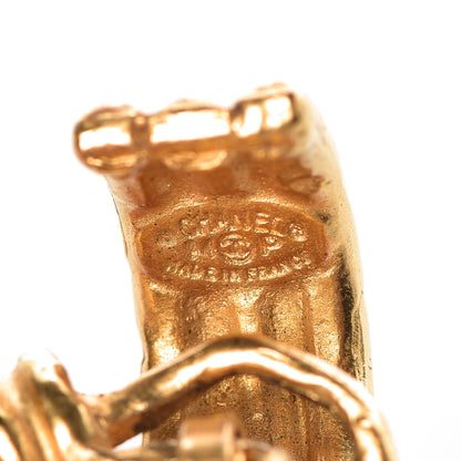 Chanel CC Clip On Earrings Gold 3 of 4