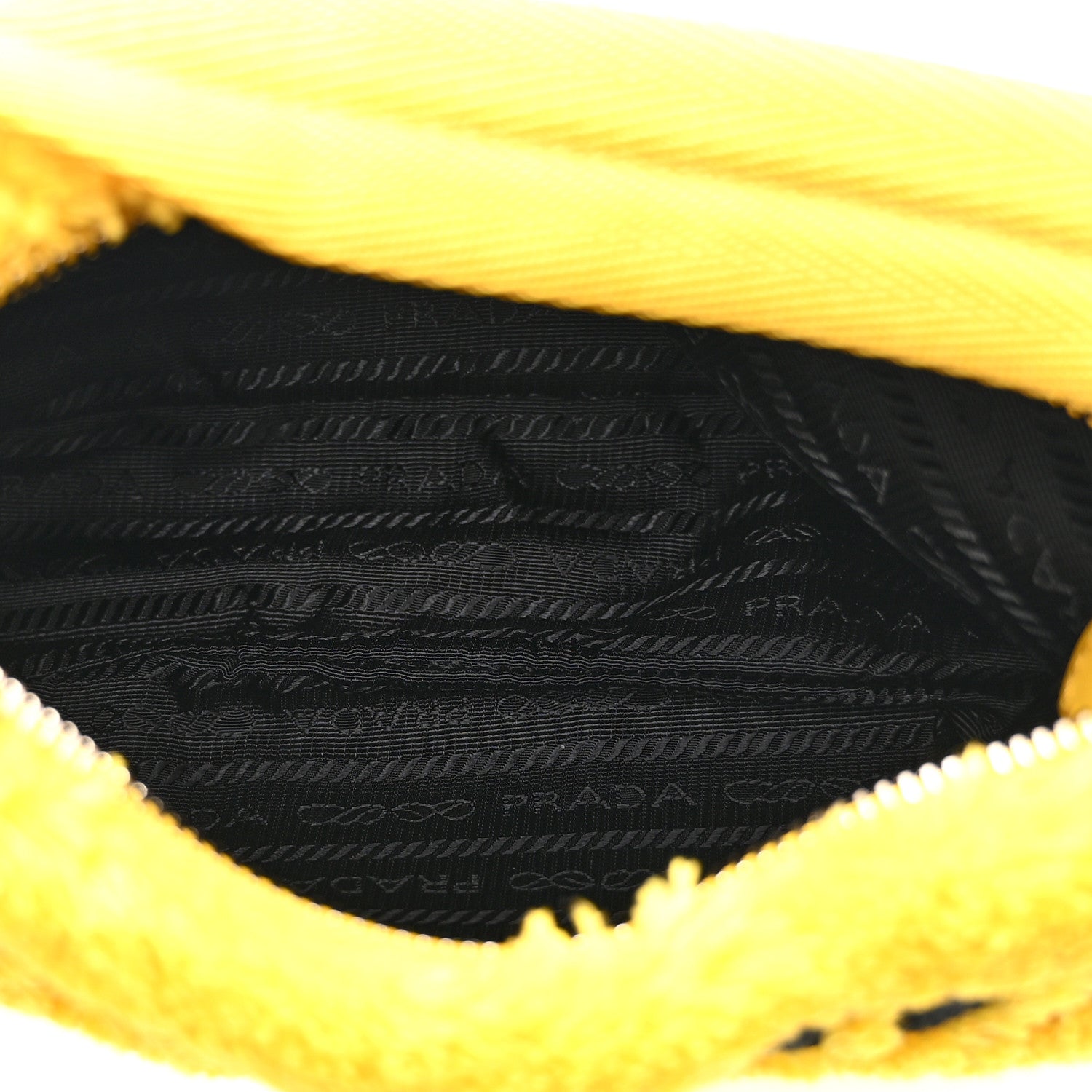 Prada Terry Cloth Mini Re-Edition 2000 Bag Giallo Black 5 of 10