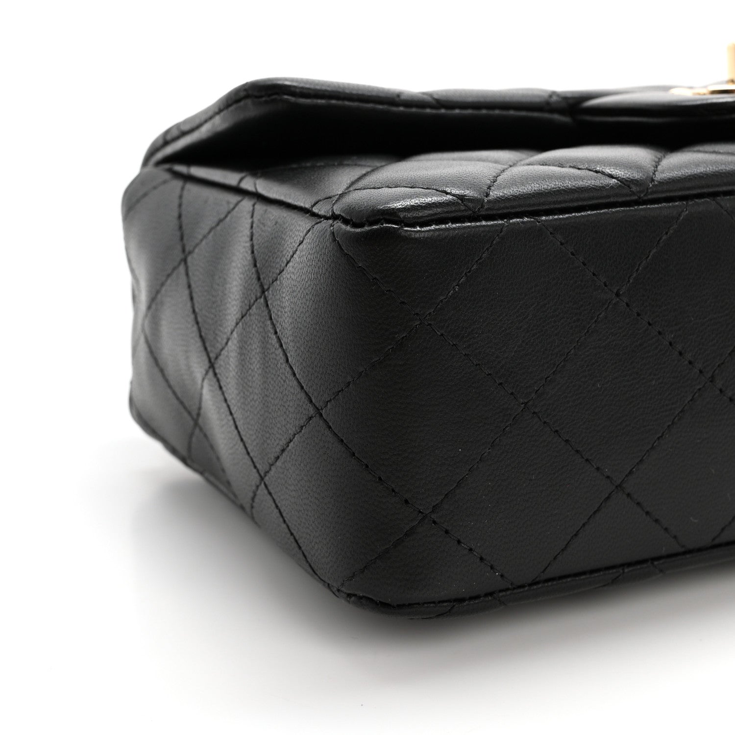 Chanel Lambskin Quilted Mini Rectangular Flap Black 9 of 13