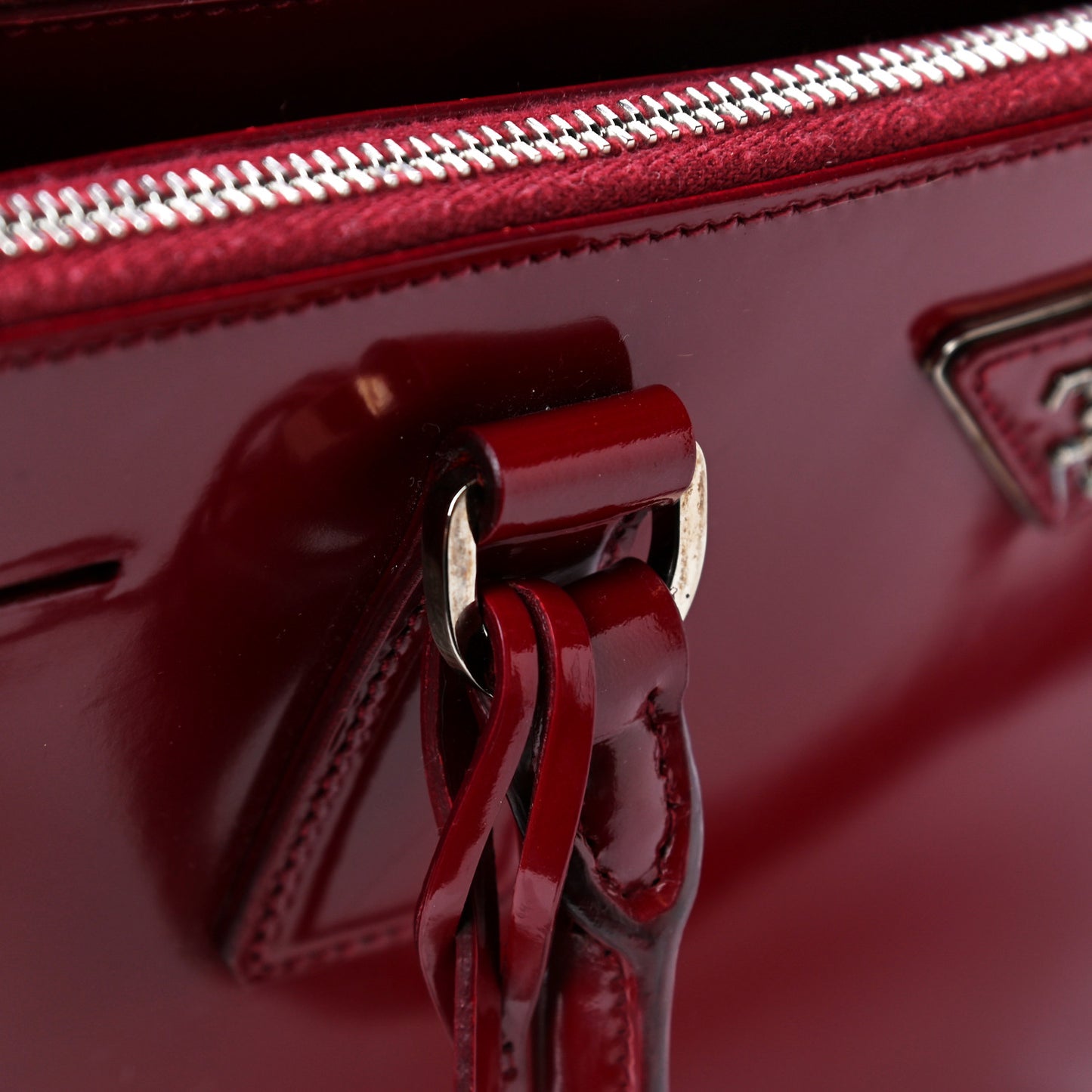 Spazzolato Large Double Zip Tote Rubino