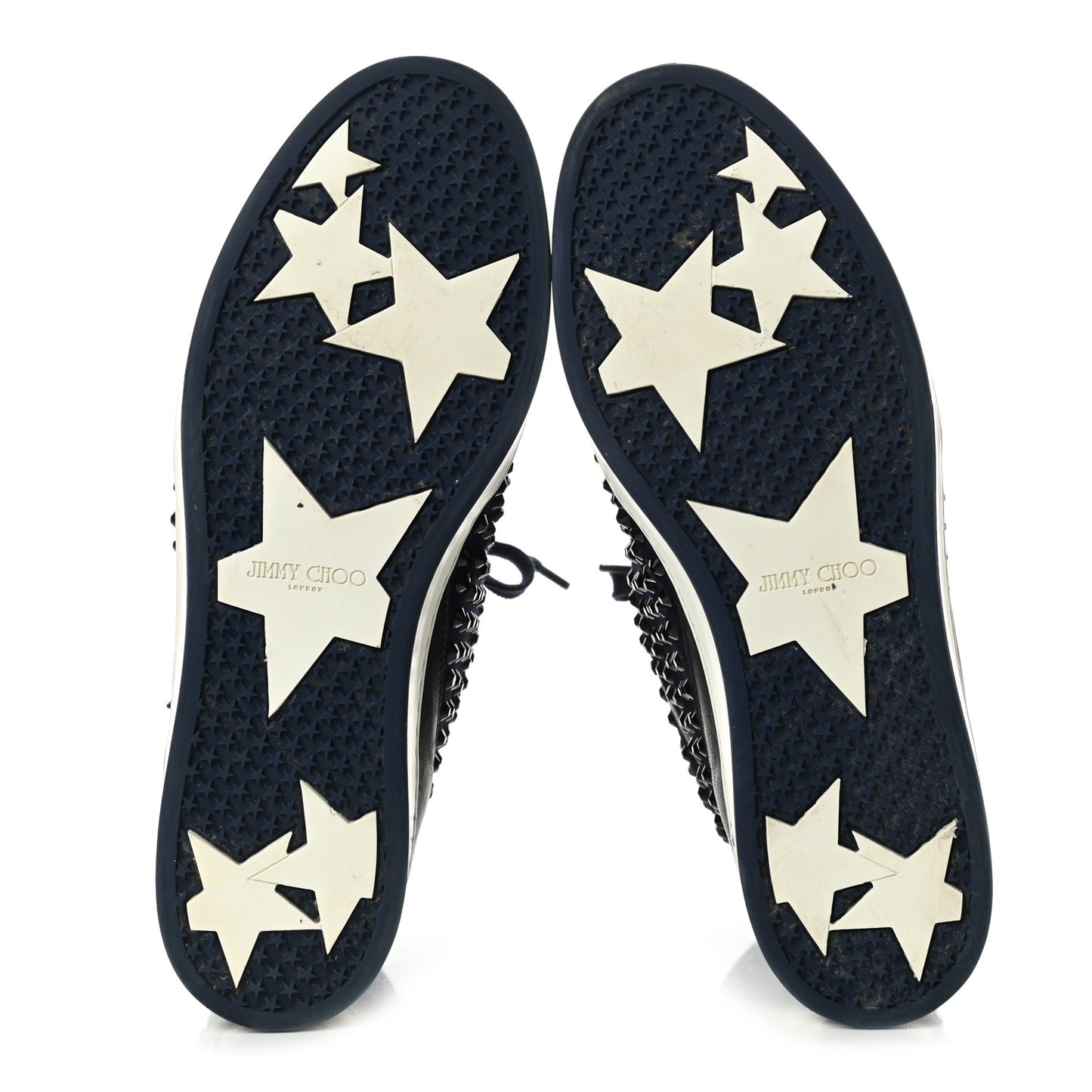Calfskin Patent Studded Tokyo Sneakers 39 Navy