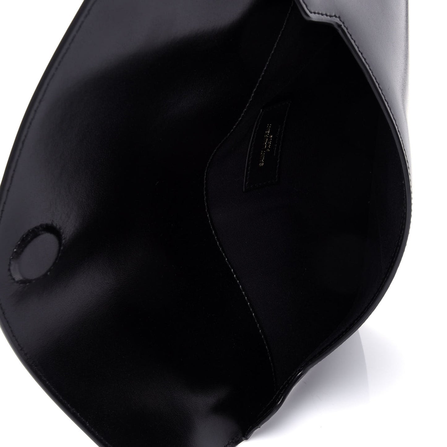 Smooth Shiny Calfskin Monogram Uptown Pouch Black
