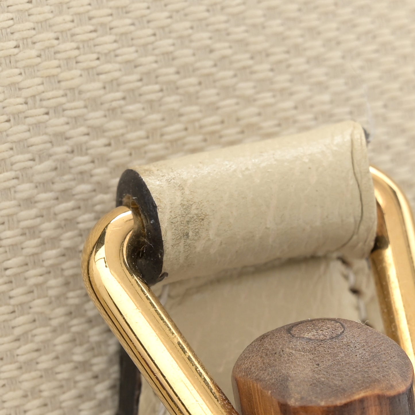 Monogram Jumbo GG Textured Dollar Calfskin Web Mini Diana Tote Bag Off White