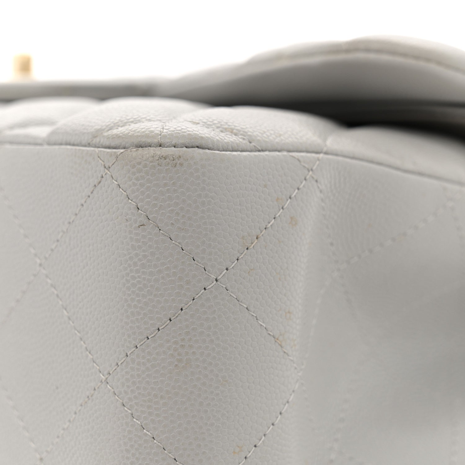 Chanel Caviar Quilted Jumbo Double Flap Grey 11 of 12
