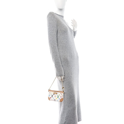 Louis Vuitton Monogram Multicolor Pochette Milla MM White 2 of 11
