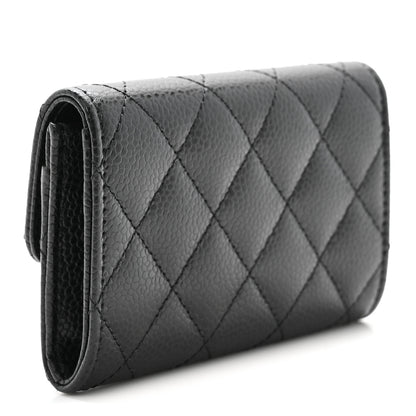 Chanel Caviar Quilted Flap Card Holder Black 3 of 9