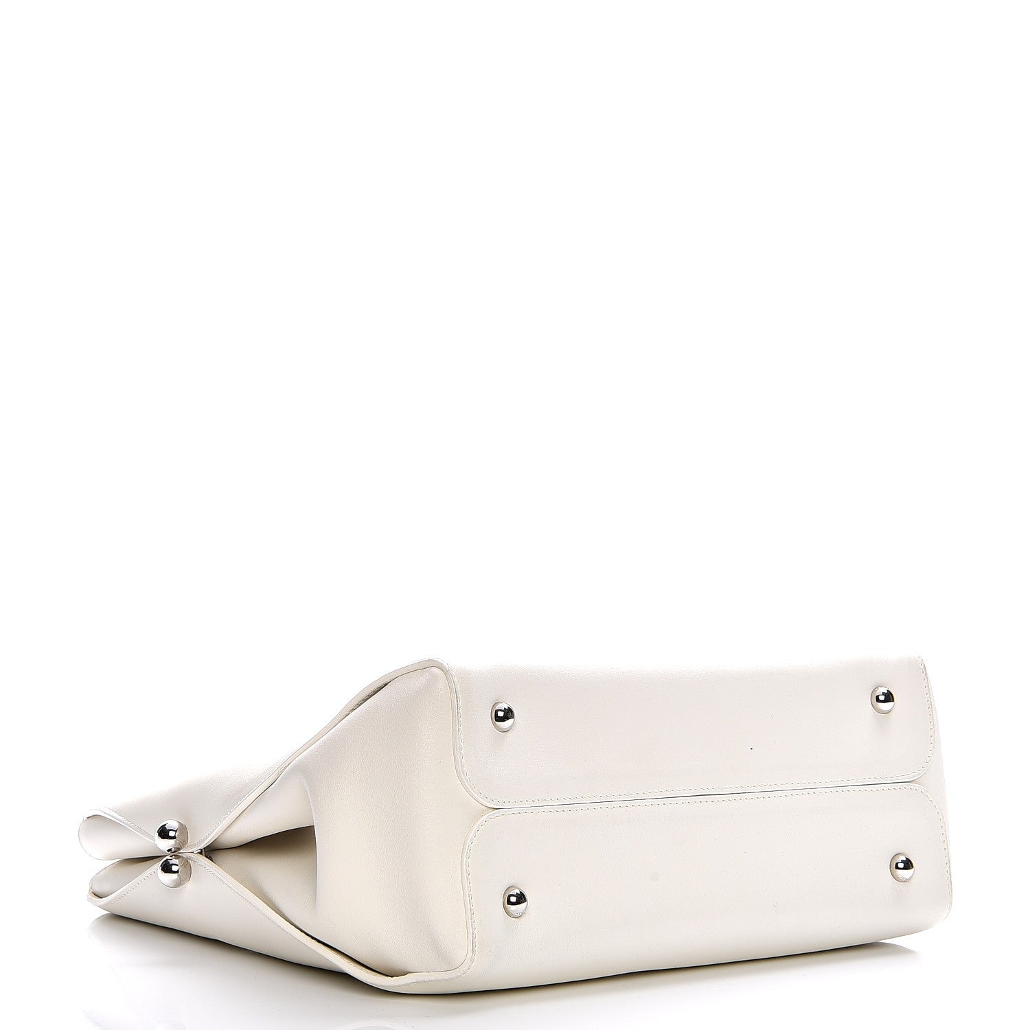 Christian Dior Calfskin Medium Bar Tote White 4 of 10