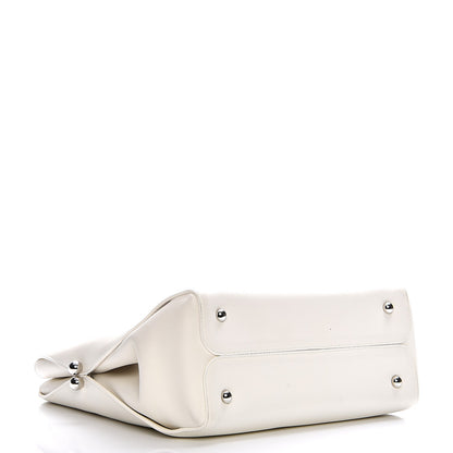 Christian Dior Calfskin Medium Bar Tote White 4 of 10