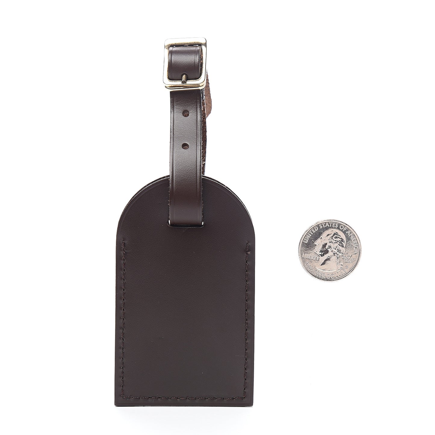 Calfskin Luggage Tag Ebene