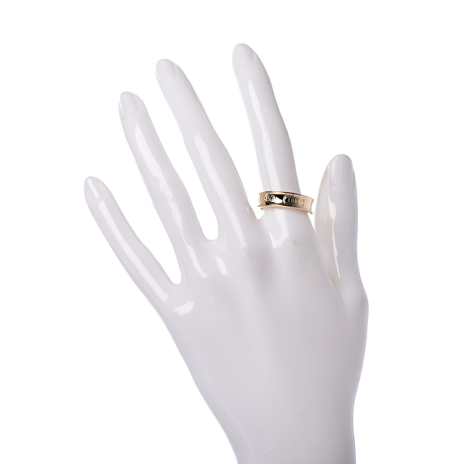 Tiffany 18K Yellow Gold 1837 Band Ring 55 7.25 2 of 6