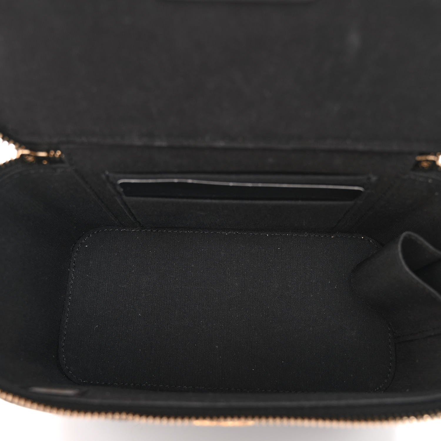 Chanel Lambskin Quilted Small Top Handle Vanity Case With Chain Black 5 of 10