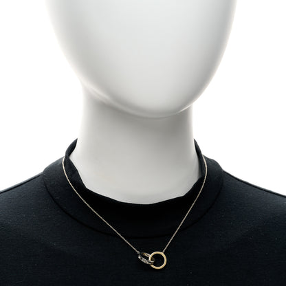 Tiffany Sterling Silver 18K Yellow Gold 1837 Interlocking Circles Pendant Necklace 2 of 4