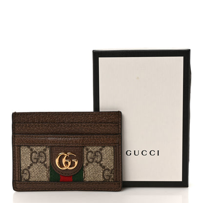 Gucci GG Supreme Monogram Ophidia Card Holder Brown 7 of 7