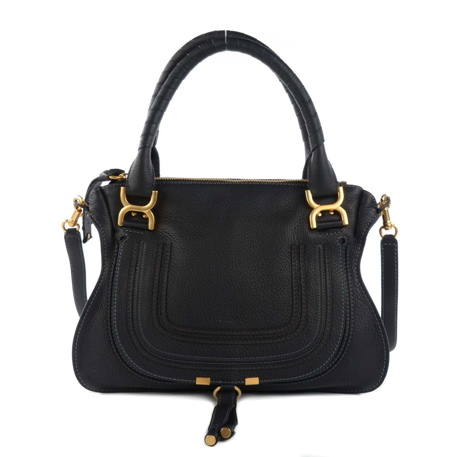 Chloe Calfskin Medium Marcie Satchel Black 1 of 8