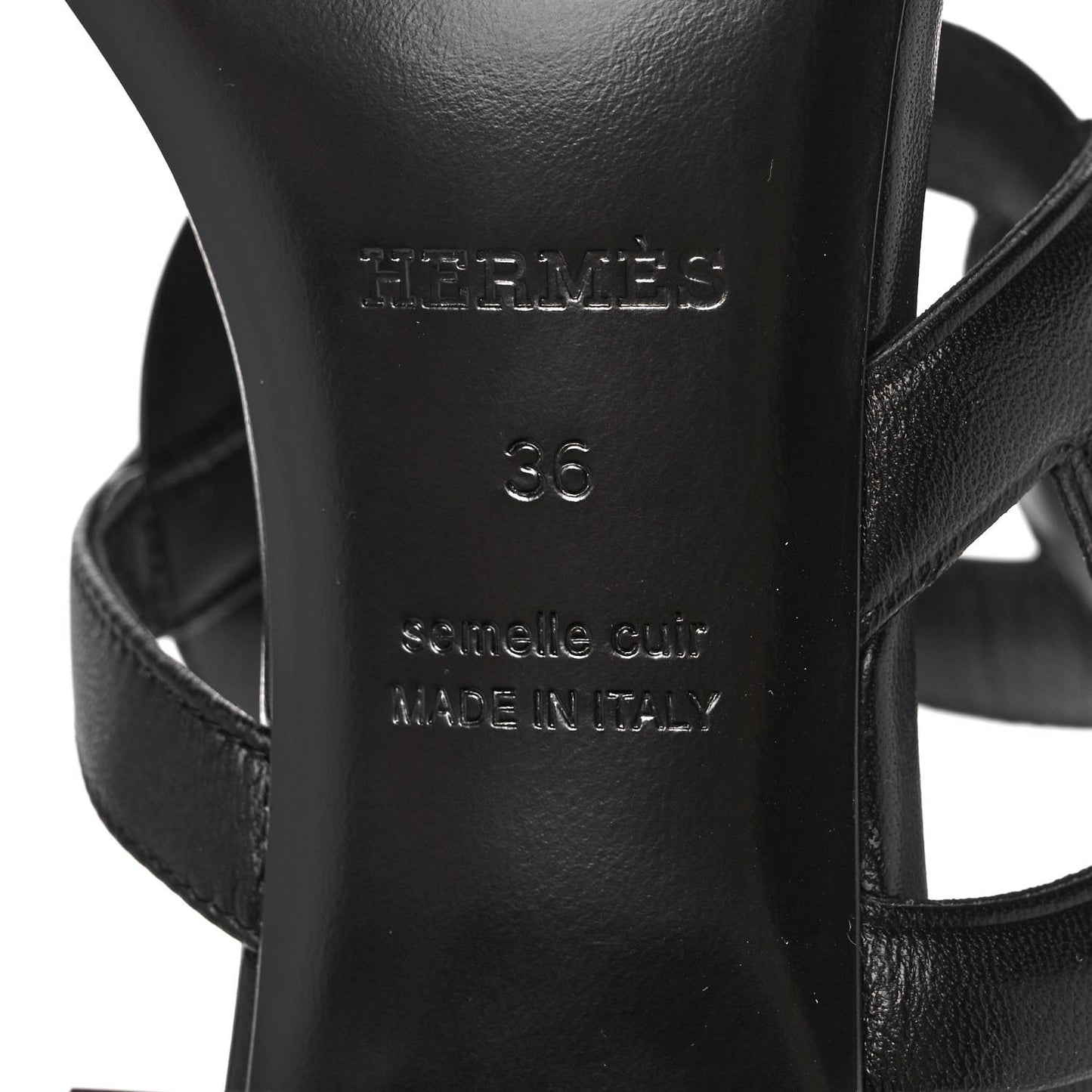 Nappa Bikini Sandals 36 Black