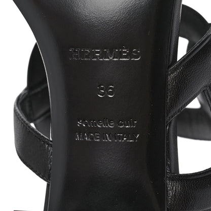 Hermes Nappa Bikini Sandals 36 Black 6 of 8