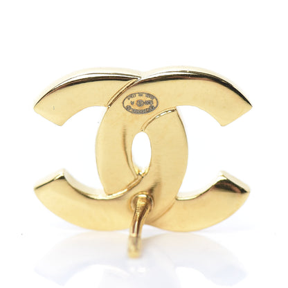 Chanel Metal CC Paris Button Stud Earrings Gold 4 of 6