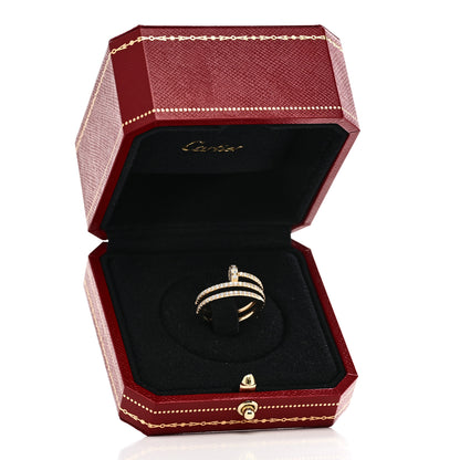 Cartier 18K Yellow Gold Diamond Double Juste Un Clou Paved Ring 55 7.25 6 of 6