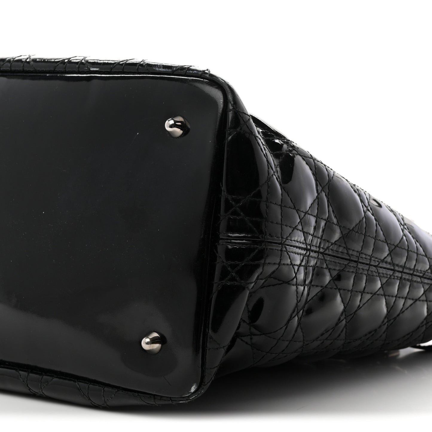 Patent Cannage Medium Panarea Tote Black