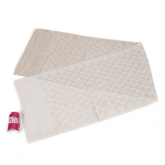 Wool Silk Monogram Scarf