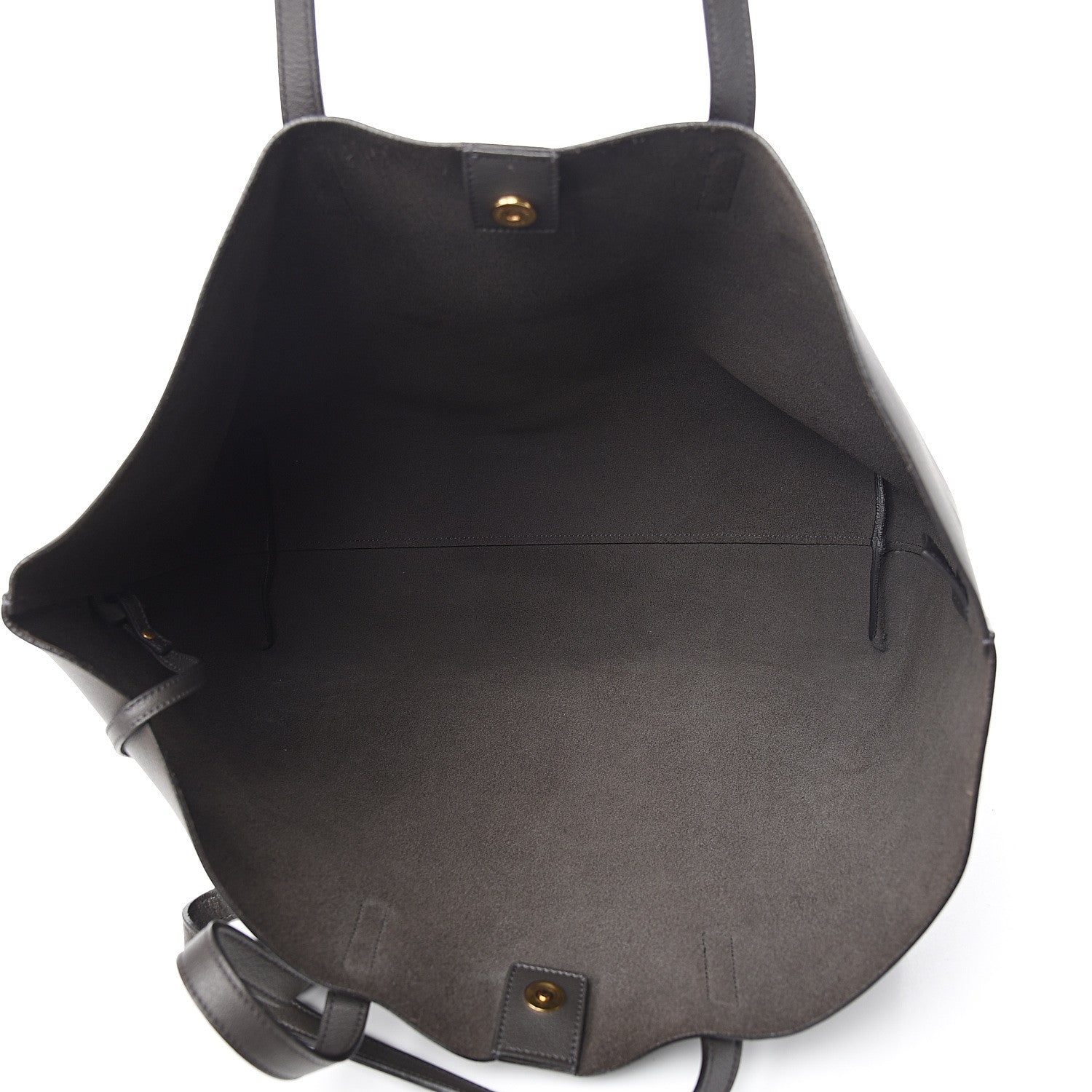 Saint Laurent Calfskin Large Shopping Tote Dark Grey 5 of 10