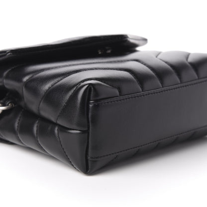 Saint Laurent Calfskin Y Quilted Monogram Toy Loulou Crossbody Bag Black 7 of 11