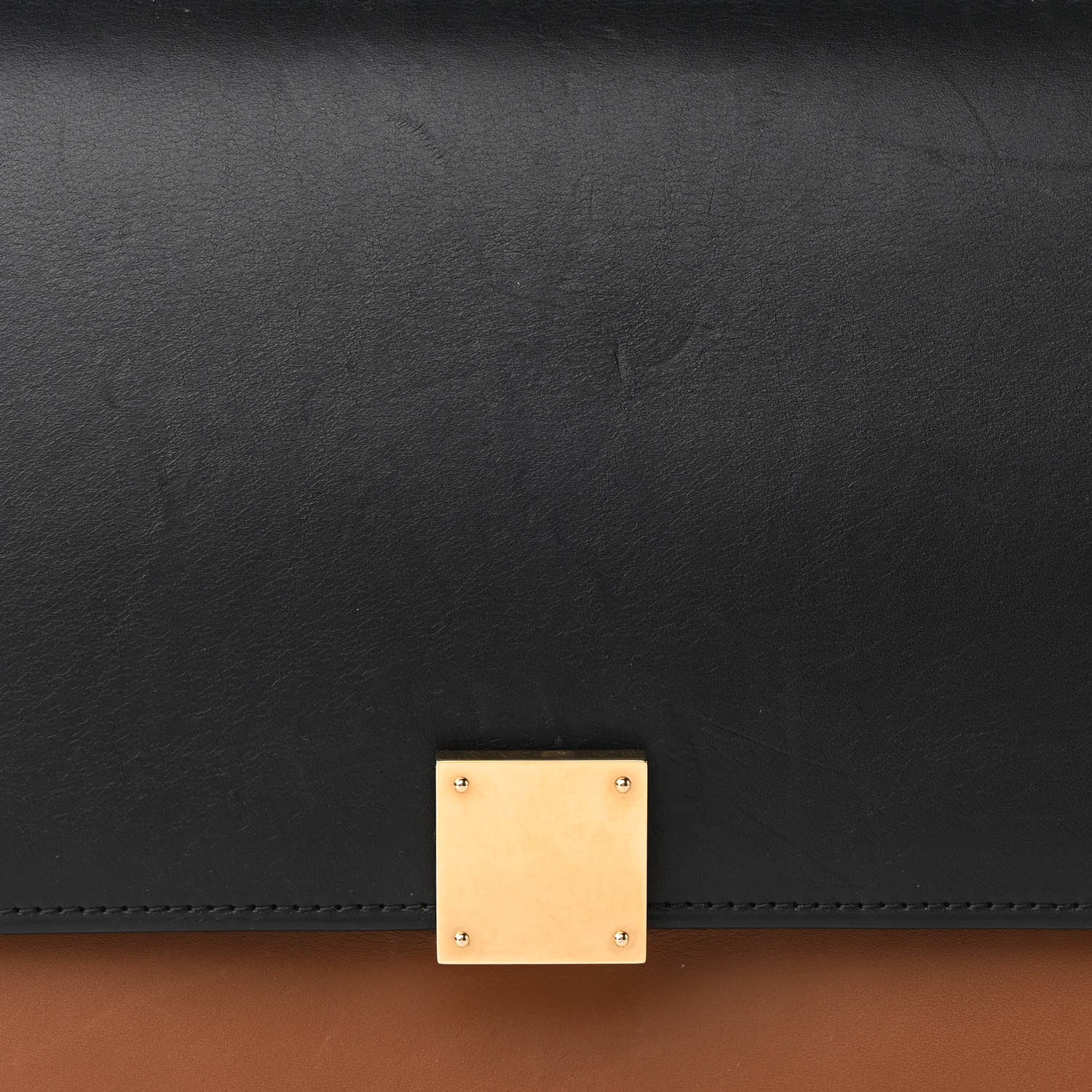 Celine Calfskin Medium Bi-Color Case Flap Camel 8 of 9
