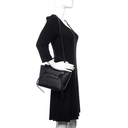 Celine Grained Calfskin Nano Belt Bag Black 2 of 11