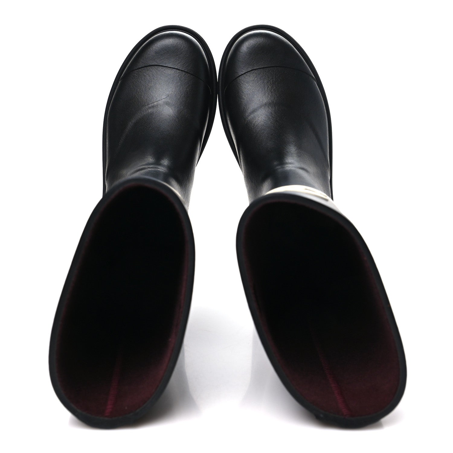 Chanel Caoutchouk CC High Boots 38 Black 2 of 10