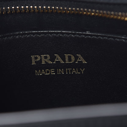 Prada Saffiano City Calfskin Esplanade Crossbody Bag Black 6 of 9
