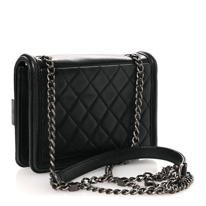 Chanel Plexiglass Lambskin Mini Boy Brick Flap Black 3 of 14