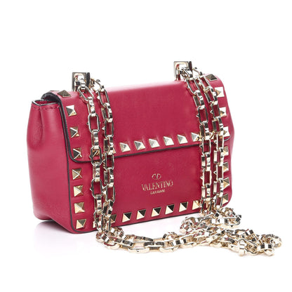 Valentino Garavani Vitello Small Rockstud Chain Strap Shoulder Bag Cyclamin 3 of 7