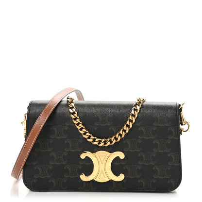 Celine Triomphe Canvas Multipochette Tan 1 of 9