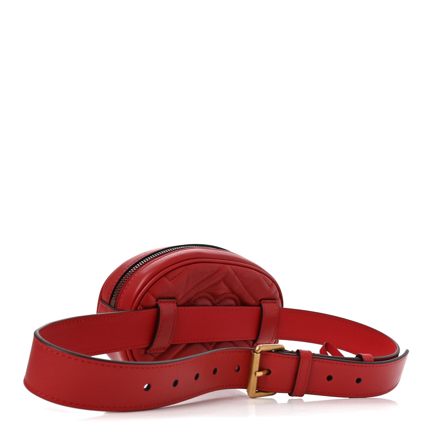 Calfskin Matelasse GG Marmont Belt Bag 75 30 Hibiscus Red