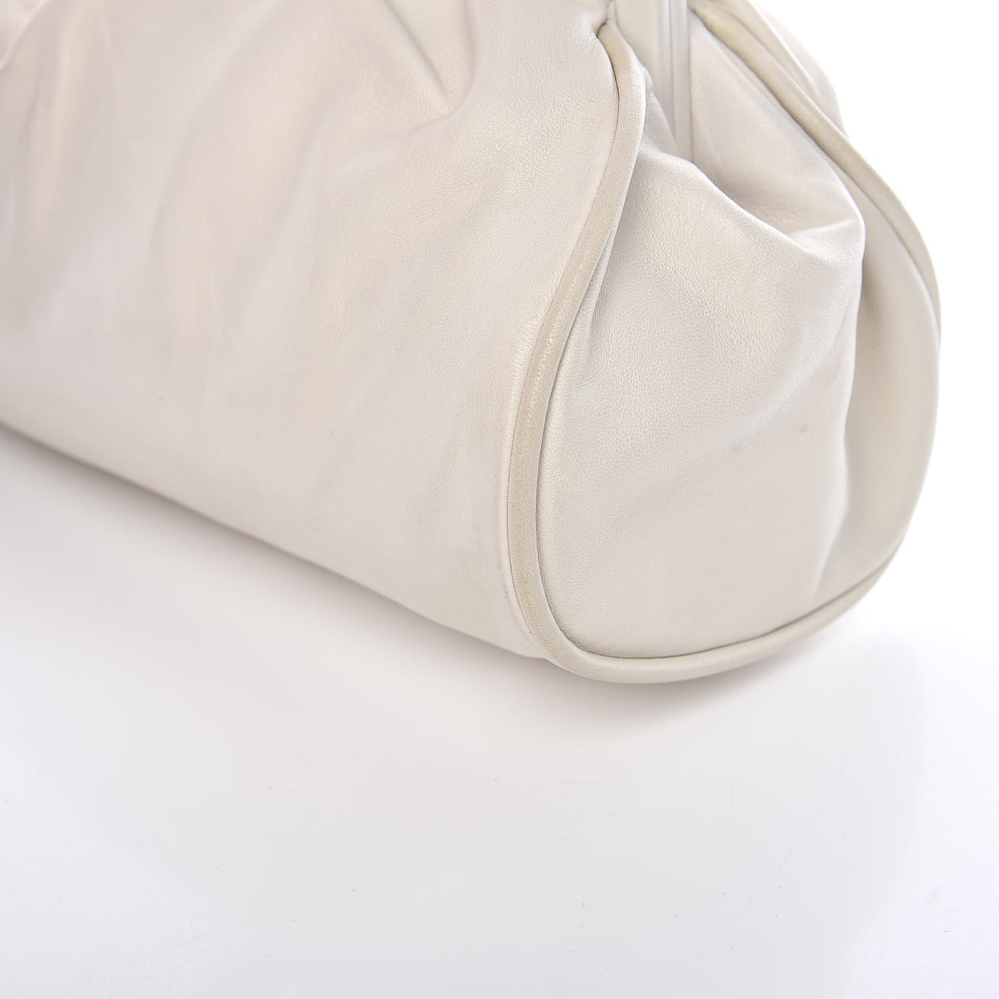 CHANELLambskinChainEmbellishedFrameToteIvory