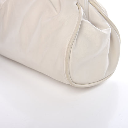 FASHIONPHILE CHANELLambskinChainEmbellishedFrameToteIvory 11 of 17
