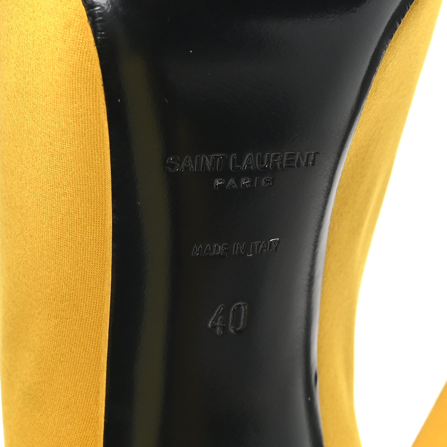 Saint Laurent Satin Crepe Monceau 110 Pumps 40 Ochre 8 of 8