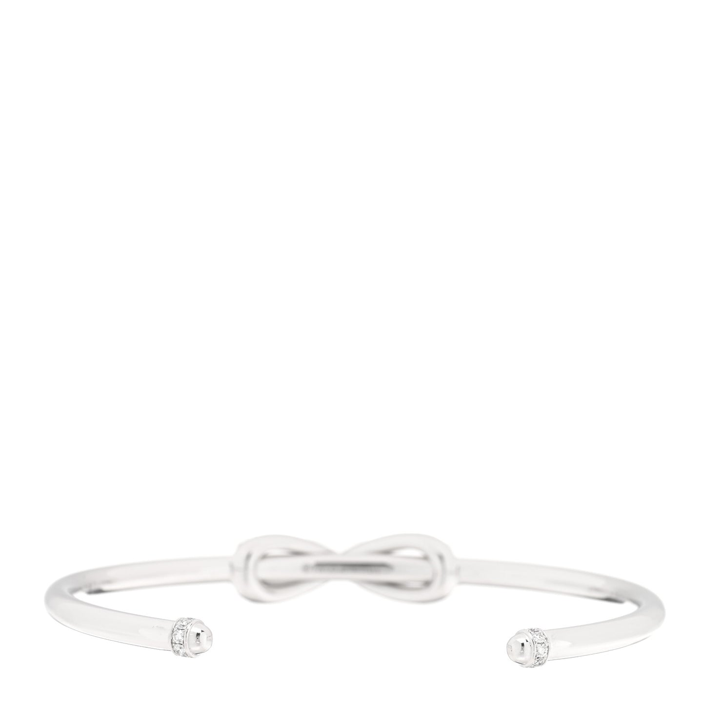 18K White Gold Diamond Infinity Cuff Bracelet