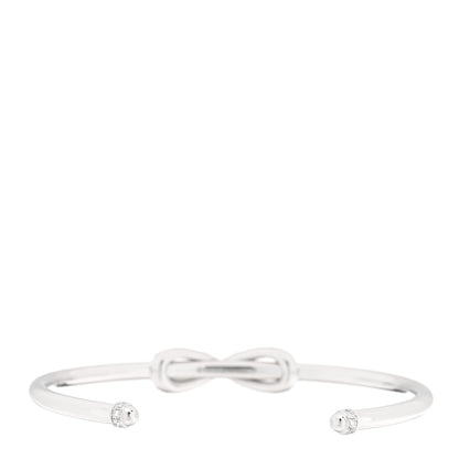 Tiffany 18K White Gold Diamond Infinity Cuff Bracelet 2 of 3