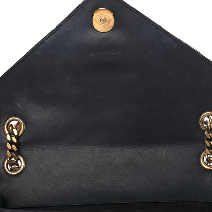 Saint Laurent Sheepskin Tri-Quilt Monogram Medium College Bag Black 5 of 5