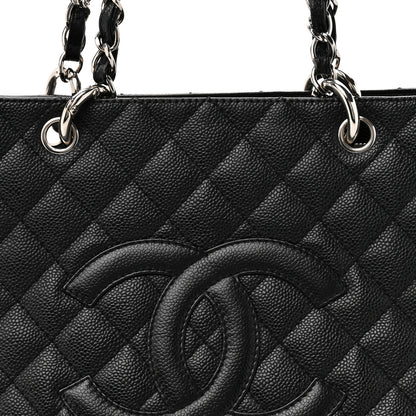 Chanel Caviar Quilted Grand Shopping Tote GST Black 9 of 13