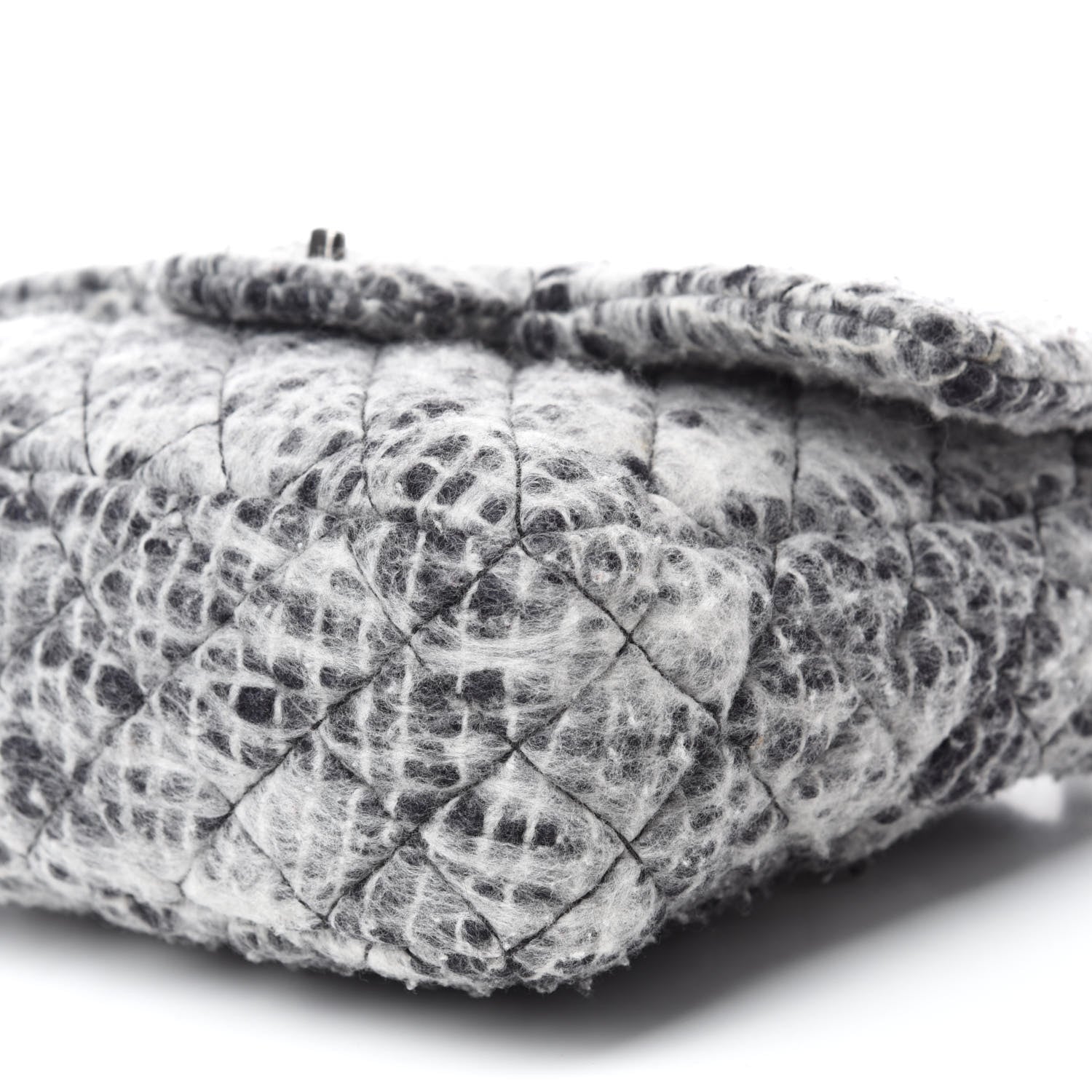 Chanel Mohair Quilted Day Flap Grey 7 of 10